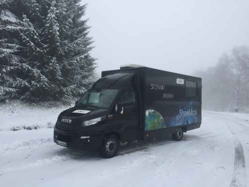 Schnee-Tour mit unserem ShowMobil